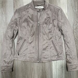 Sebby Collection Faux Suede Moto Jacket. Size Large.